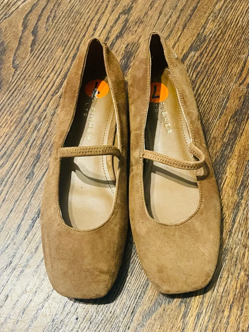 Marc Fisher Chestnut Suede Mary Jane Flats